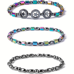 Ventes Flash : Chaîne de cheville en perles d'hématite noire, magnétique, pour la thérapie, l'amincissement et la perte de poids, bijou de mode et de bien-être - Product Image 1