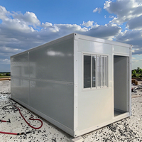 Maison Modulaire Pliable Portable en Panneaux Sandwich d'Acier pour Événements Extérieurs, Camping, Légère, Respirante, Facile à Transporter 20ft/40ft