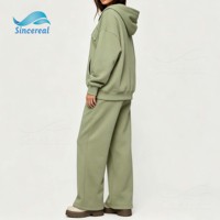 Ensemble deux pièces décontracté Y2K pour femme : sweat à capuche brodé zippé et pantalon de survêtement ample à jambes larges, style streetwear et loungewear