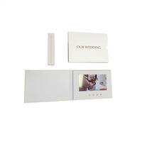 Venta al por mayor de 7 pulgadas A5 negro LCD Digital Video folleto popular papel video tarjeta de felicitación con diseño personalizado