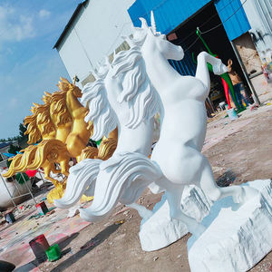 Özelleştirilebilir <span class=keywords><strong>Modern</strong></span> yaşam boyutu hayvan fiberglas Unicorn heykel avrupa bölgesel Unicorn heykeli - Product Image 6