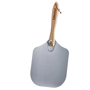 Pala per Pizza Personalizzabile con Logo, Ecologica, 35 cm, Manico in Legno, Usa e Getta, in Metallo Alluminio, per Forno, Ristoranti e Panifici - Product Image 2