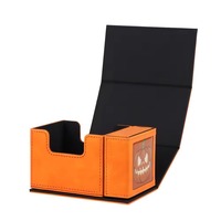 Boîte de rangement pour jeux de cartes en cuir PU, personnalisée, pour cartes anime, type Top Loader