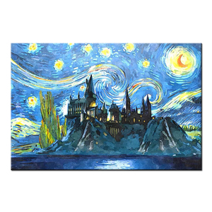 Riproduzione Artigianale <span class=keywords><strong>di</strong></span> Alta Qualità della Notte Stellata, Famoso Dipinto a Olio Paesaggistico su Tela, Classico <span class=keywords><strong>di</strong></span> Vincent <span class=keywords><strong>Van</strong></span> <span class=keywords><strong>Gogh</strong></span> - Product Image 1