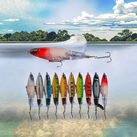 Leurre de surface Yousya 13g Whopper Popper, appât artificiel dur avec queue rotative souple pour la pêche en eau salée