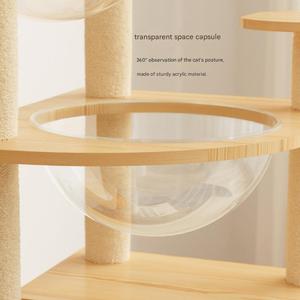 Árbol para Gatos de Madera Premium con Cápsula de Acrílico y Casa Grande para Gatos, Muebles Resistentes para Gatos con Certificación FSC - Product Image 4