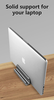 Support d'ordinateur portable peu encombrant, support de bureau en aluminium à largeur extensible pour ordinateurs portables et tablettes de 10 à 17 pouces (prise en charge du logo OEM et de l'emballage)