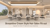 Mobilier de salon de coiffure sur mesure, poste de coiffage, chaises de salon, présentoirs, équipement de salon, design d'intérieur, aménagement complet