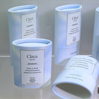 Emballages personnalisés biodégradables en carton pour déodorants en stick, contenants ovales blancs, noirs, bruns, tubes en papier kraft pour baume à lèvres