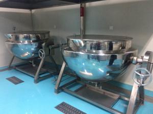 स्टेनलेस स्टील इलेक्ट्रिक/भाप गर्म टिल्टिंग जैकेट केटल कुकिंग टैंक कुकर - Product Image 5