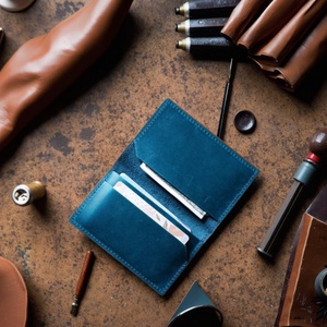 กระเป๋าสตางค์หนังแท้พับสั้นสำหรับผู้ชาย Boshiho รุ่นสั่งทำพิเศษ บุผ้าลินิน ป้องกัน RFID ลายดาว ราคาโรงงาน G - Product Image 2