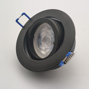 Round Indoor Small <strong>Ceiling</strong> <strong>Light</strong> Adjustable Frame MR16 GU10 <strong>Replaceable</strong> Spot <strong>Lights</strong> Bulb Fixture Downlight Holder - Product Image 2
