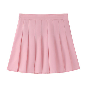Couleur unie taille haute Mini <span class=keywords><strong>jupe</strong></span> plissée pour femmes dames vêtements décontractés école <span class=keywords><strong>fille</strong></span> Style uniforme - Product Image 6