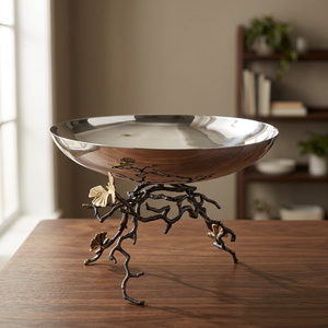 Cuenco de Metal de Lujo Árabe Hecho a Mano en Acero Inoxidable, Dorado y Plateado, para Servir Frutas Secas, Decoración para el Hogar en Ramadán y Eid - Product Image 6