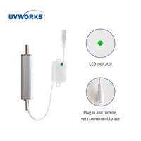 Pensteril Air UVC LED Inline 99,99% Penghilang Bakteri, Filter RO, 0,8GPM, Disinfeksi Bebas Bahan Kimia, Tanpa Merkuri UVWORKS