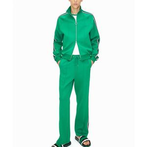 กางเกงวอร์มแฟชั่นสไตล์เรโทรขายส่ง ผ้าเจอร์ซีย์หนา ทรงขาตรง มีแถบข้างหลากสี กางเกงวอร์มผู้ชาย - Product Image 1