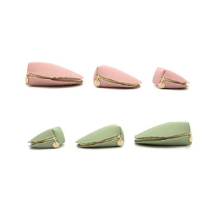 Trendy clutch makeup bag, Instagram-worthy creative accessory bag, gift bag, PU leather wave-shaped <b>toiletry</b> bag - Product Image 2