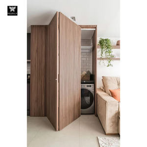 أبواب خشبية ذات شقين بتصميم حديث للمنازل أبواب لغسيل الملابس الخشبية منزلقة داخلية - Product Image 4