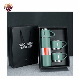 Caja de regalo de acero inoxidable para viaje al aire libre, botella de agua aislada, termo al vacío, para regalo de Navidad, 3 unidades - Product Image 1