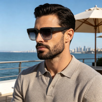 Nouvelles Lunettes de Soleil Tendance de Luxe pour Hommes, Monture Carrée en Acétate, Protection UV400, Collection 2026