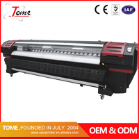 Impresora de Inyección de Tinta Crystaljet de Alta Velocidad de 3.2m con Cabezales de Impresión 510/35pl para Impresión de Pancartas Flexibles 112m²/h Automática