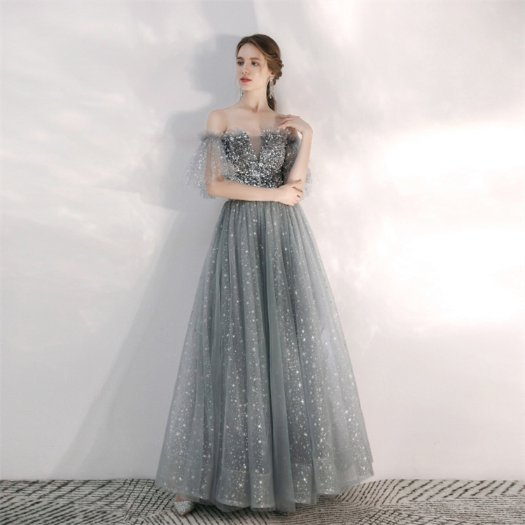 grey formal wedding clothing for women