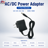 Adaptateur secteur mural personnalisable AC-DC 5V 6V 12V 1A avec prise US, alimentation à découpage pour balance électronique et produits électroniques