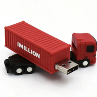 Clé USB personnalisée en forme de camion 3D, clé USB en PVC en forme de camion, cadeau promotionnel avec logo