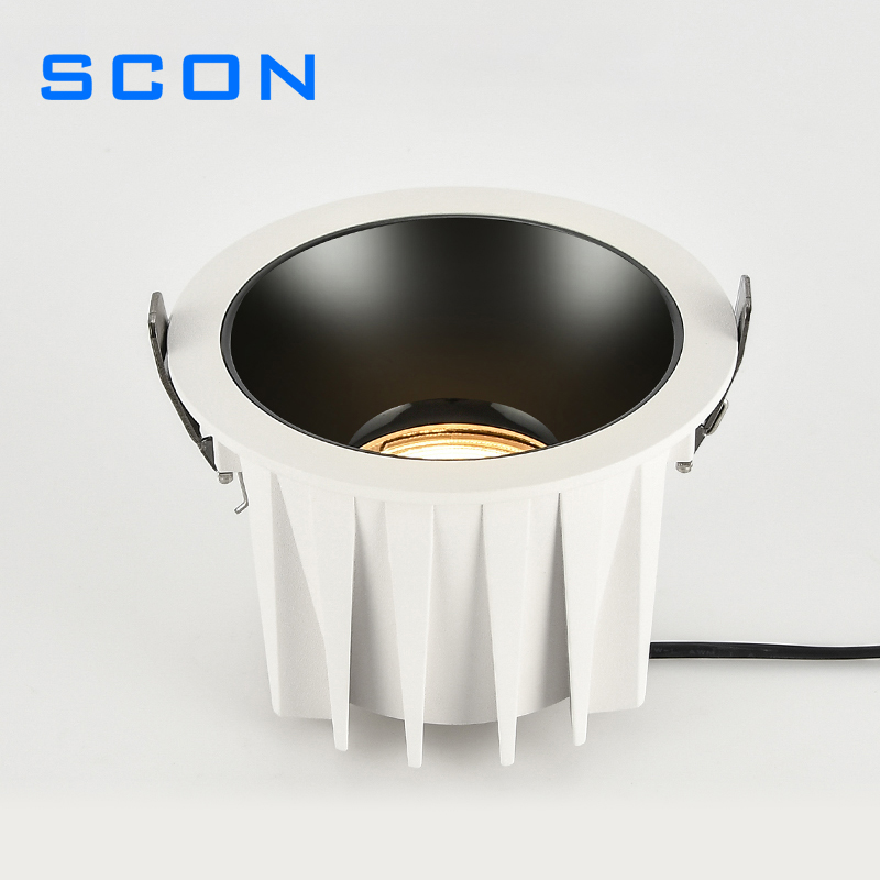 SCON AC90 ~ 260V встроенное с антибликовым покрытием светодиодные светильники 12 Вт/20 Вт/30 Вт/50 Вт под потолок пятно огни фон лампы внутреннего освещения SC-TDG12