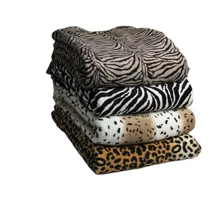 La migliore Vendita Zebra Leopardo Corallo Coperta In Pile di Stampa