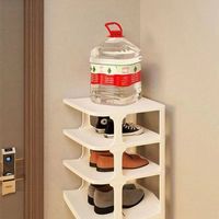 Range-chaussures simple en plastique, anti-poussière, réglable, à plusieurs niveaux, pour rangement multi-couches, idéal pour chambre de location, petit dortoir, usage domestique quotidien