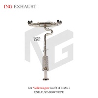 Système d'échappement haute performance ING Custom T304 en acier inoxydable pour Volkswagen Golf GTE MK7, sortie directe d'usine