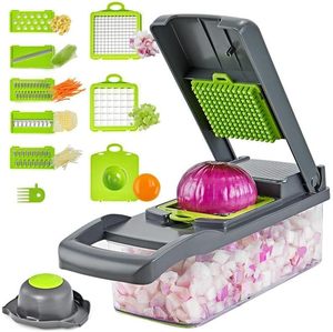 Hot Sale Manual Vegetable Slicer Food Processor <b>Meat</b> and Vegetable Chopper <b>Grinder</b> 12 in 1 PC Plastic - Product Image 3