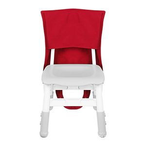 Children Chair Back Cover With Pocket Storage Bag For School Use Red Color Unisex Solid Design - Product Image 2