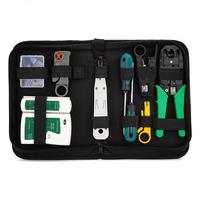 Kit d'outils réseau professionnel RJ45 RJ12 RJ11, testeur de câbles LAN, pince à sertir, dénudeur, pièces de télécommunications pour le réseau