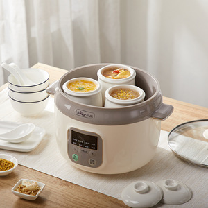 Olla de cocción lenta eléctrica Bear de 2-3L multifuncional para cocinar al vapor, guisar, preparar polvo de avena y sopa, para uso doméstico. - Product Image 4