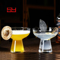 SUNYO - Vasos de Cristal Grueso Personalizados, Sin Plomo, Transparentes, Sin Tallo, para Cócteles, Margaritas, para Bares, Hoteles y Restaurantes