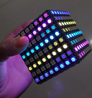 NOUVEAU Module matriciel LED WS2812B 8x8 64 bits adressable individuellement, panneau de couleurs de rêve 5050, cube lumineux magique DIY pour STEM