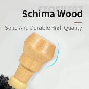 Cepillo profesional de venta al por mayor para limpieza de cabezales de cafeteras espresso, con mango de madera pequeño para polvo - Product Image 2