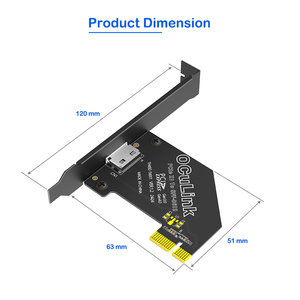 Pcie 1X oculink SFF-8611/8612 adapter thẻ NVMe SSD mở rộng tương thích với PCIe 1X/4x/8X/16X khe cắm Gen 4.0 3.0 u.2 cho máy tính để bàn - Product Image 3