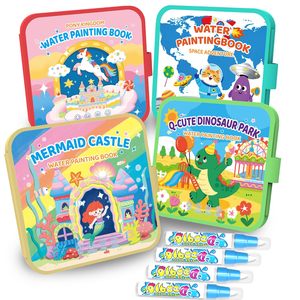 Livres <span class=keywords><strong>de</strong></span> peinture à l'eau réutilisables <span class=keywords><strong>de</strong></span> 10 pages pour les tout-petits <span class=keywords><strong>de</strong></span> 1 à 3 ans, livre <span class=keywords><strong>de</strong></span> <span class=keywords><strong>coloriage</strong></span> sans désordre, livre d'activités artistiques éducatives, cadeau pour les enfants - Product Image 1