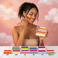 Peinture corporelle arc-en-ciel non toxique pour enfants, pigments naturels à base d'eau, maquillage pour le visage pour les festivals, les carnavals et les fêtes