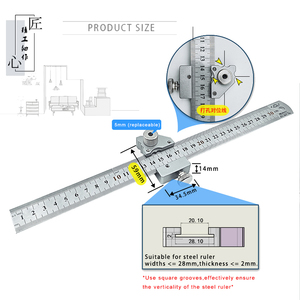 Woodworking 300mm Stainless Steel <strong>Marking</strong> Scriber Ruler Line Drawing <strong>Marking</strong> Gauge DIY Measuring Tools Cabinet Hole <strong>Drilling</strong> - Product Image 6
