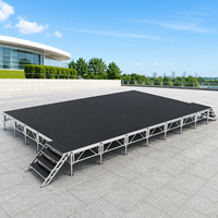Plateforme de Scène Mobile Extérieure Noire en Aluminium pour Concerts, Antidérapante, à Assembler, pour Événements – Vente en Gros