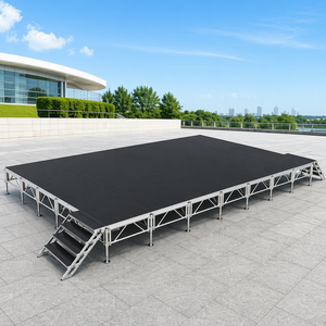 Plateforme de Scène Mobile Extérieure Noire en Aluminium pour Concerts, Antidérapante, à Assembler, pour Événements – Vente en Gros - Product Image 3