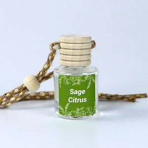 Logotipo personalizado 5ML 8ML 10ML botella de perfume difusor de coche cuadrado redondo con tapa de madera - Product Image 5