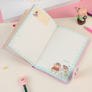 Phim hoạt hình sáng tạo dễ thương Shin-chan máy tính xách tay viết nhật ký đầy màu sắc hấp dẫn bìa cứng máy tính xách tay văn phòng phẩm cho trẻ em - Product Image 4