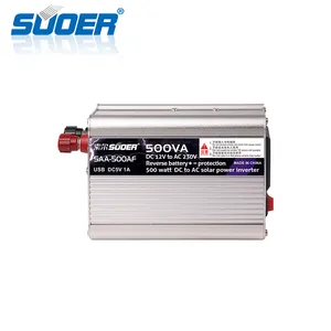 Suoer 12V 220V 500W Off-Grid Inverter solare frequenza di uscita singola 50Hz Inverter di tensione