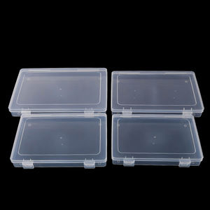 Caja de Almacenamiento de Plástico Transparente, Rectangular, con Tapa, para Joyería, Papelería, Embalaje, Tamaño 20.5-26 - Product Image 2