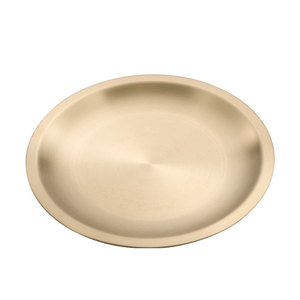 Stainless Steel Round Serving <b>Tray</b> Flat Bottom Hotel Restaurant Use 304 Metal Plate For Food Coffee <b>Tea</b> Dining Tableware - Product Image 4